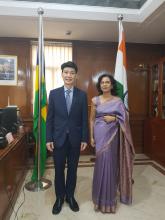 Courtesy Visit of the Secretary General of AALCO to the High Commission of the Republic of Mauritius New Delhi